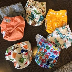 LBB cloth lined infant diaper covers. Bundle of 7.
